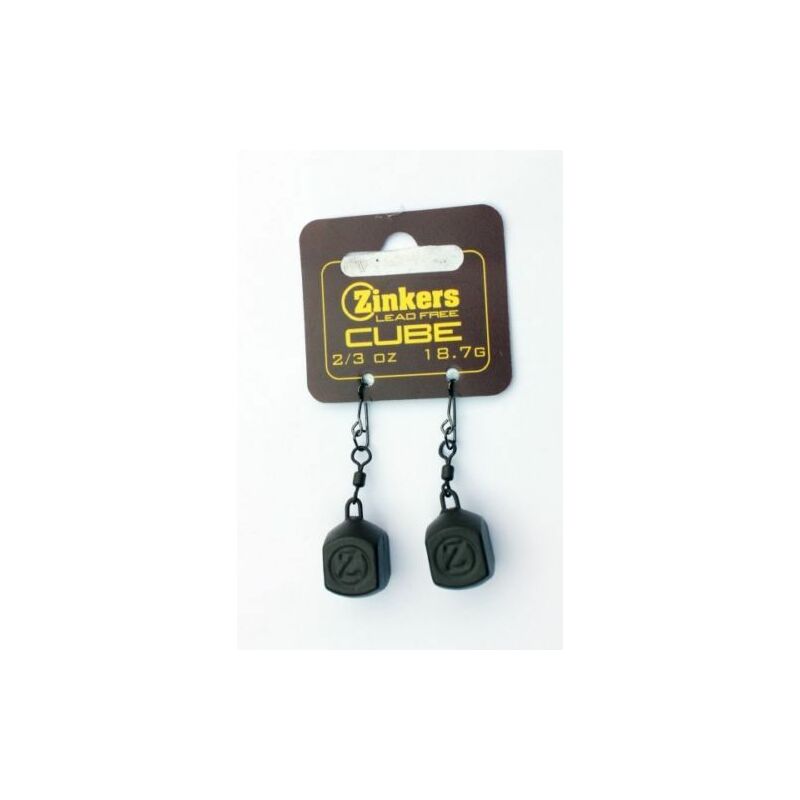 Zinkers 2x Lead-free Cube Weights 9.4g 18.7g Coarse Fishing Tackle
