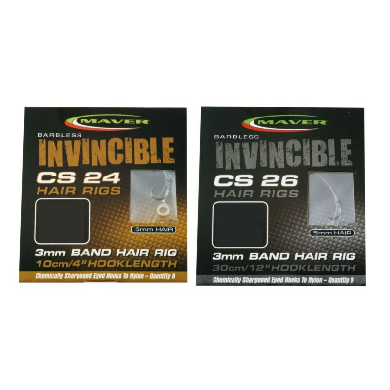 Maver Invincible CS24 CS26 Hair Rigs Spike Bait Band Speedy Stop Fishing