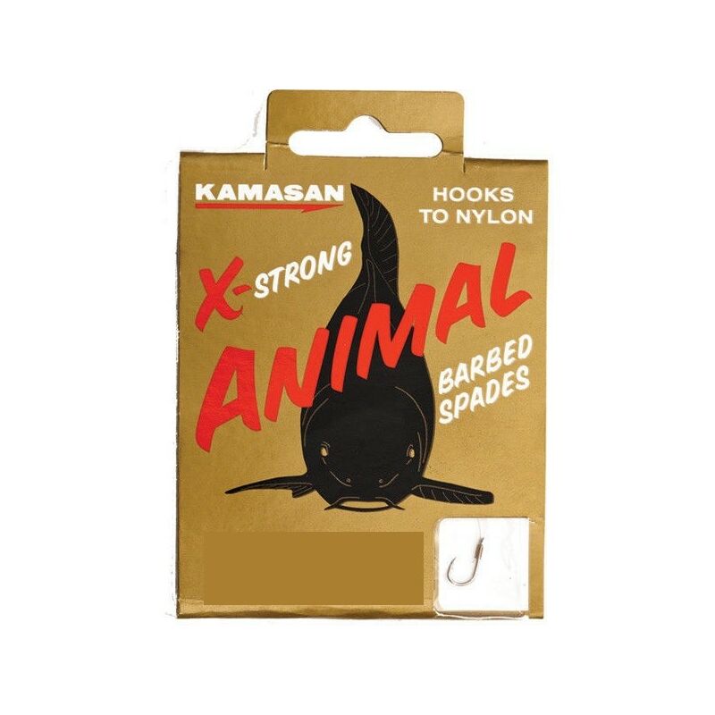 Kamasan Animal X-strong Hooks to Nylon 10pc Barbed Spades Assorted Sizes Fishing