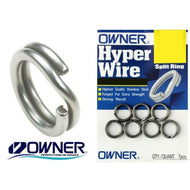 Owner Hyperwire Heavy Duty Split Ring 7pcs Sz #6/7/8 Fishing Terminal Tackle