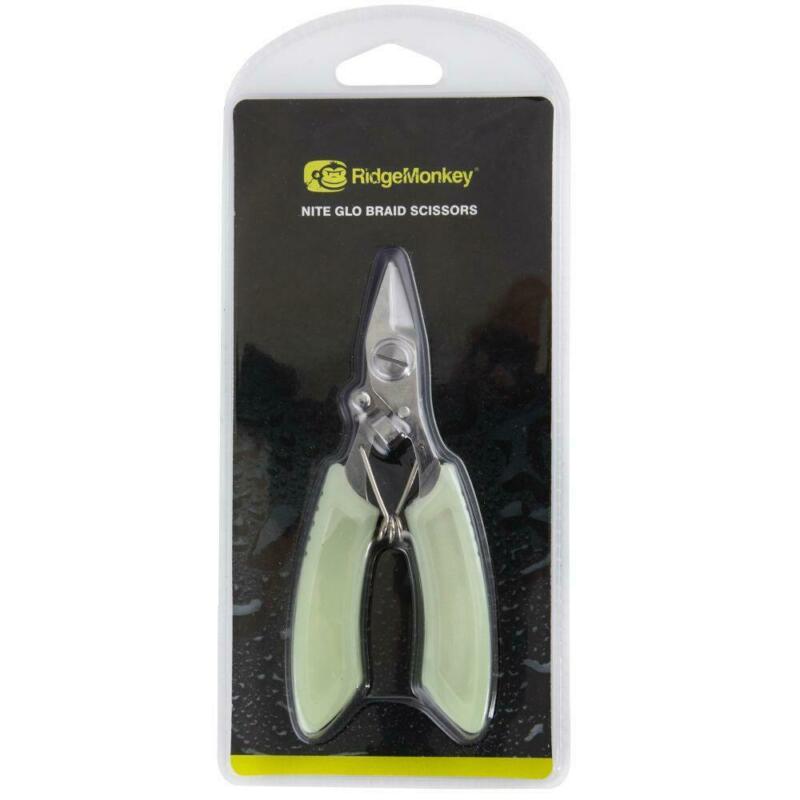 RidgeMonkey Nite Glow Braid Scissors Fishing Tools