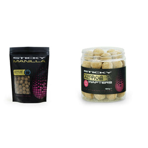 Sticky Baits Manilla Active Freezer Boilies or Wafter Tub Fishing Carp Bait