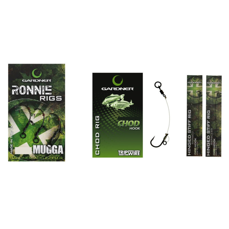 Gardner Rigs Hinged Stiff or Chod or Ronnie Rig Fishing Terminal Tackle