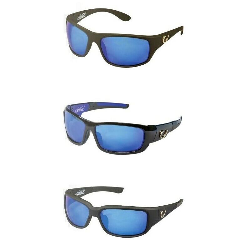 Mustad Hank Parker Signature Series Polarized Sunglasses Smoke Blue Lens Fishing