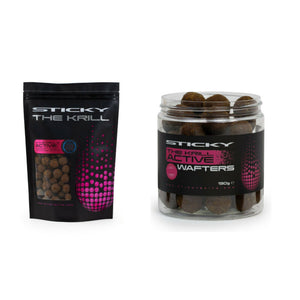 Sticky Baits The Krill Active Bait Freezer Boilies or Wafter Tub Fishing